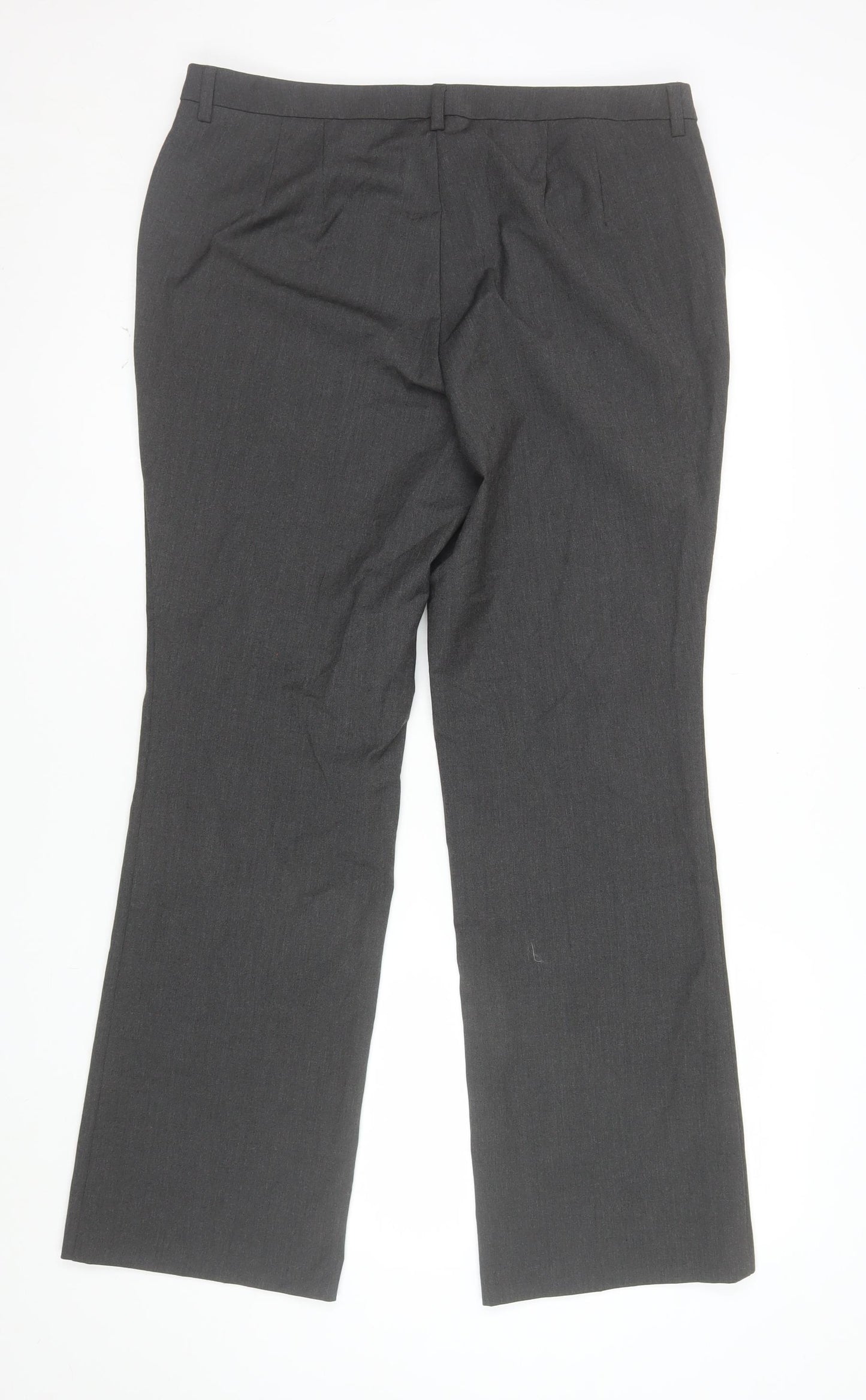 Marks and Spencer Women’s Grey Size 14 Straight Leg Dress Trousers