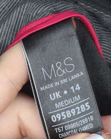 Marks and Spencer Women’s Grey Size 14 Straight Leg Dress Trousers