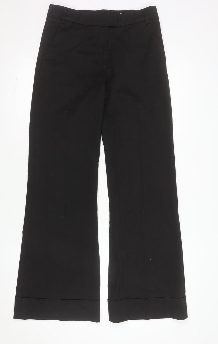 H&M Women’s Black Wide-Leg Tailored Trousers Size 6 Regular Fit