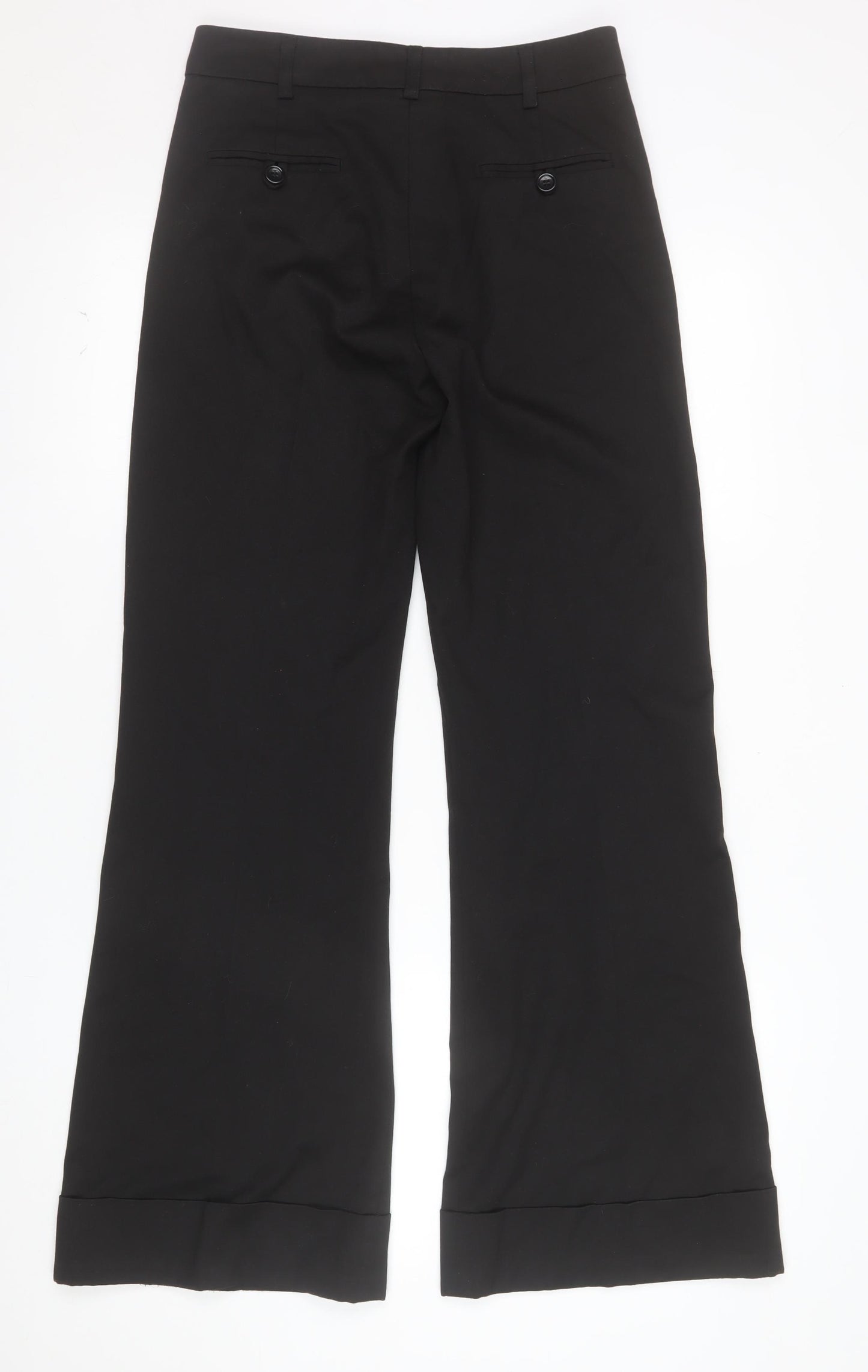 H&M Women’s Black Wide-Leg Tailored Trousers Size 6 Regular Fit