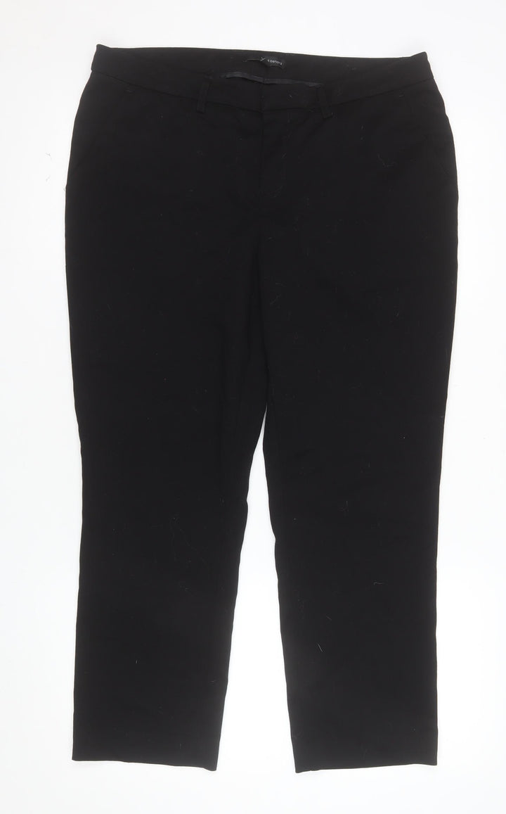 Hervé Benard Women's Black Size 10 Straight Leg Dress Pants