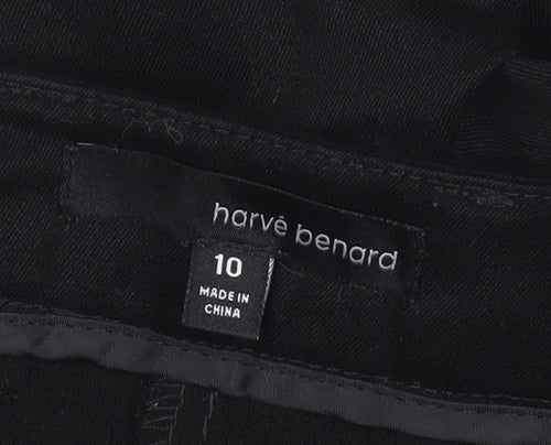 Hervé Benard Women's Black Size 10 Straight Leg Dress Pants