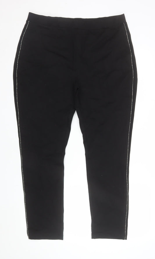 Mudflower Womens Black Stretch Leggings Size 18 Skinny Fit