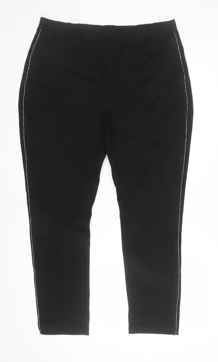 Mudflower Womens Black Stretch Leggings Size 18 Skinny Fit