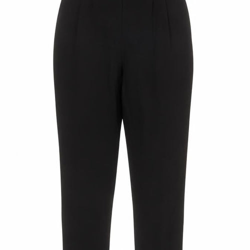 H&M Women's Black Stretch Crepe Straight Leg Trousers Size 12