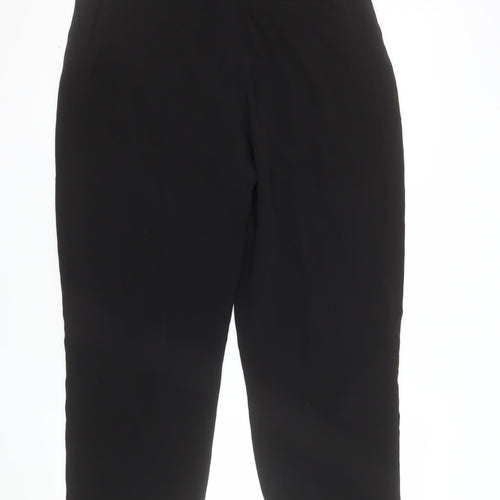 H&M Women's Black Stretch Crepe Straight Leg Trousers Size 12