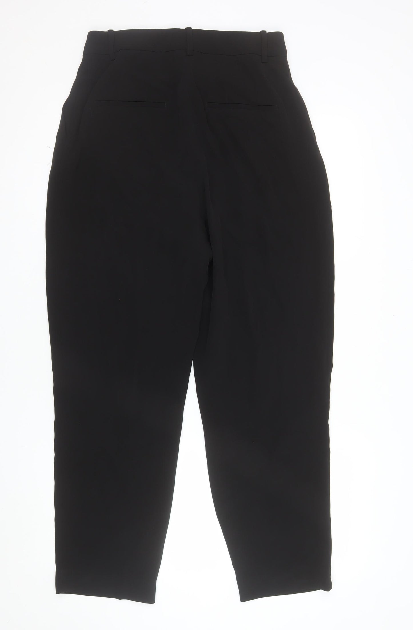 H&M Women's Black Stretch Crepe Straight Leg Trousers Size 12