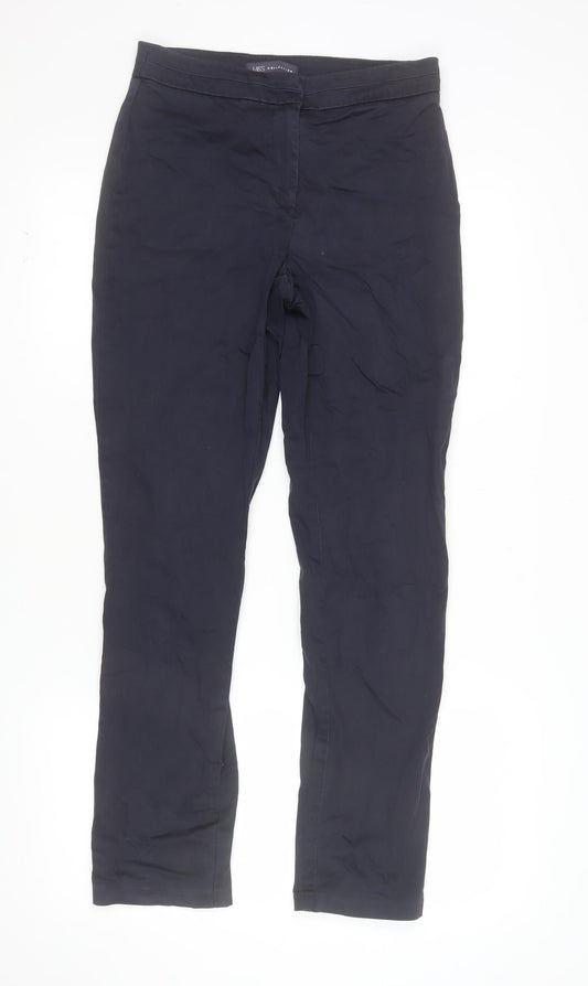 Marks and Spencer Women’s Blue Chino Trousers Size 8 Regular Fit