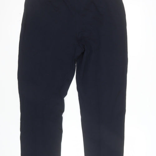 Marks and Spencer Women's Navy Blue Size 14 Stretch Straight Trousers
