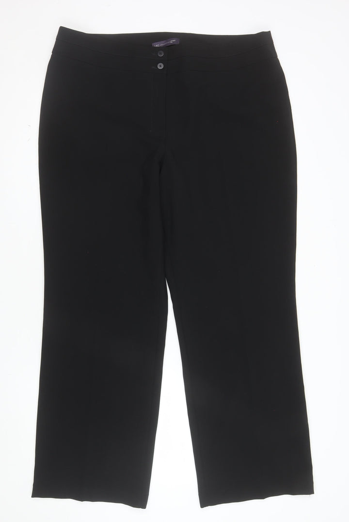 Marks and Spencer Women's Black Size 18 Straight Leg Trousers