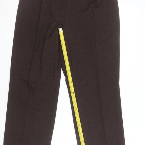 Marks and Spencer Women’s Brown Size 14 Short Straight Leg Trousers