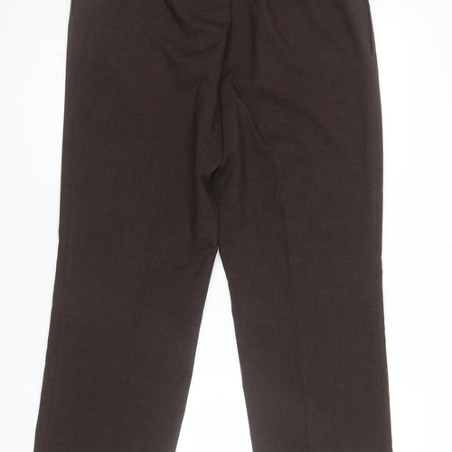 Marks and Spencer Women’s Brown Size 14 Short Straight Leg Trousers