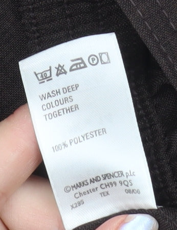 Marks and Spencer Women’s Brown Size 14 Short Straight Leg Trousers