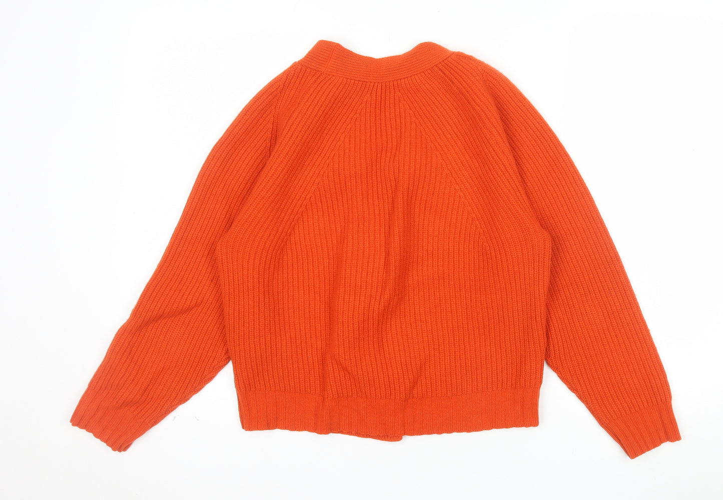 Martina Ferri Women's Orange Wool Cashmere Cardigan M