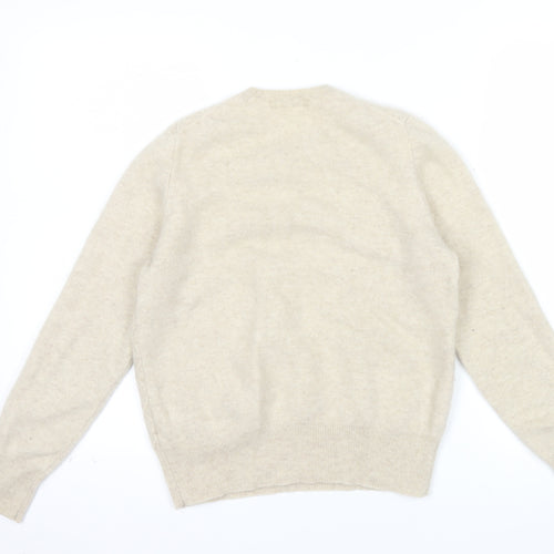 Marks and Spencer Women Beige Pure Cashmere Crew Neck Jumper Size 10