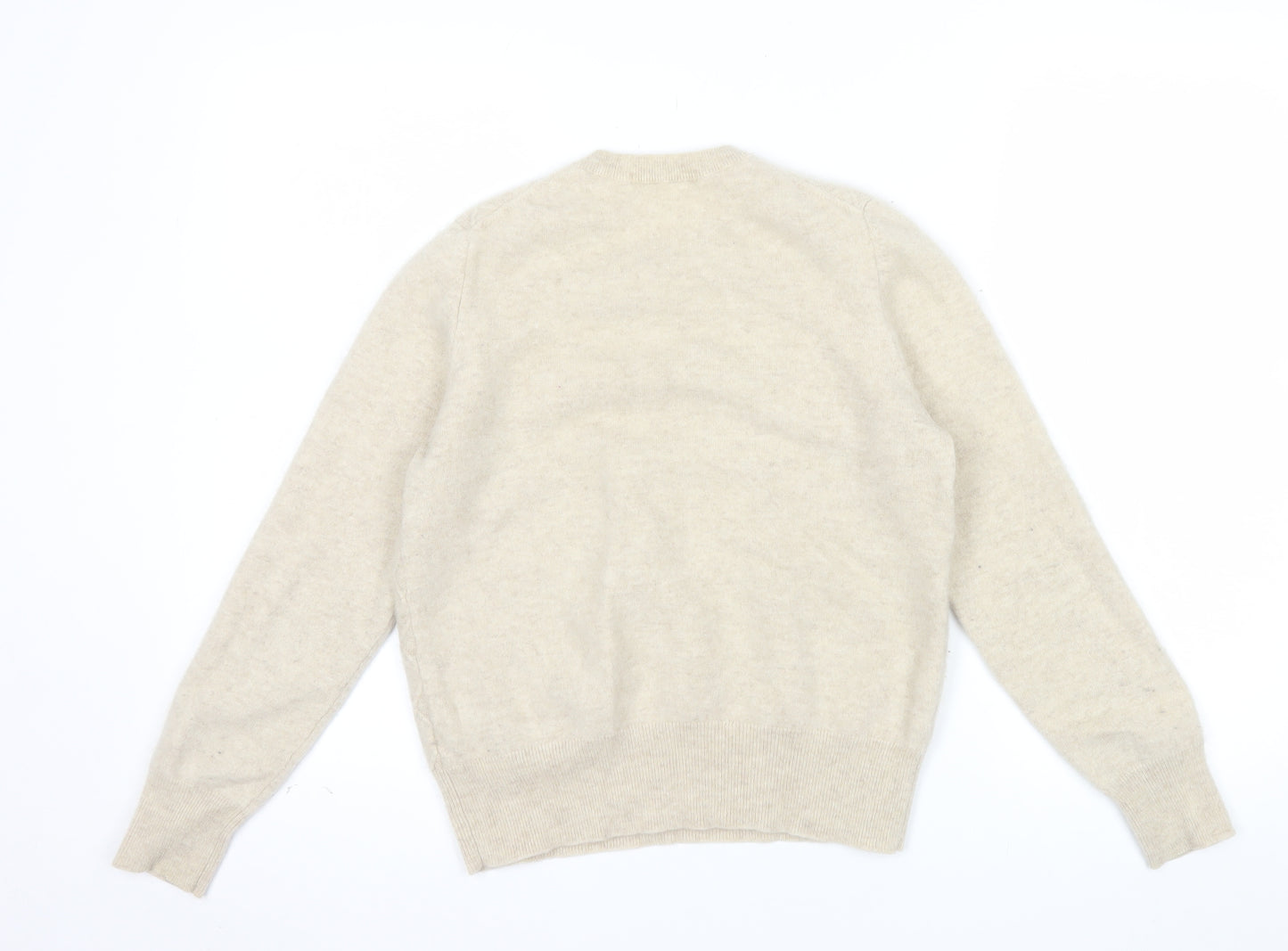 Marks and Spencer Women Beige Pure Cashmere Crew Neck Jumper Size 10