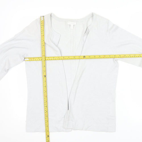 The White Company Women’s White Cotton Wool Cardigan Size 12
