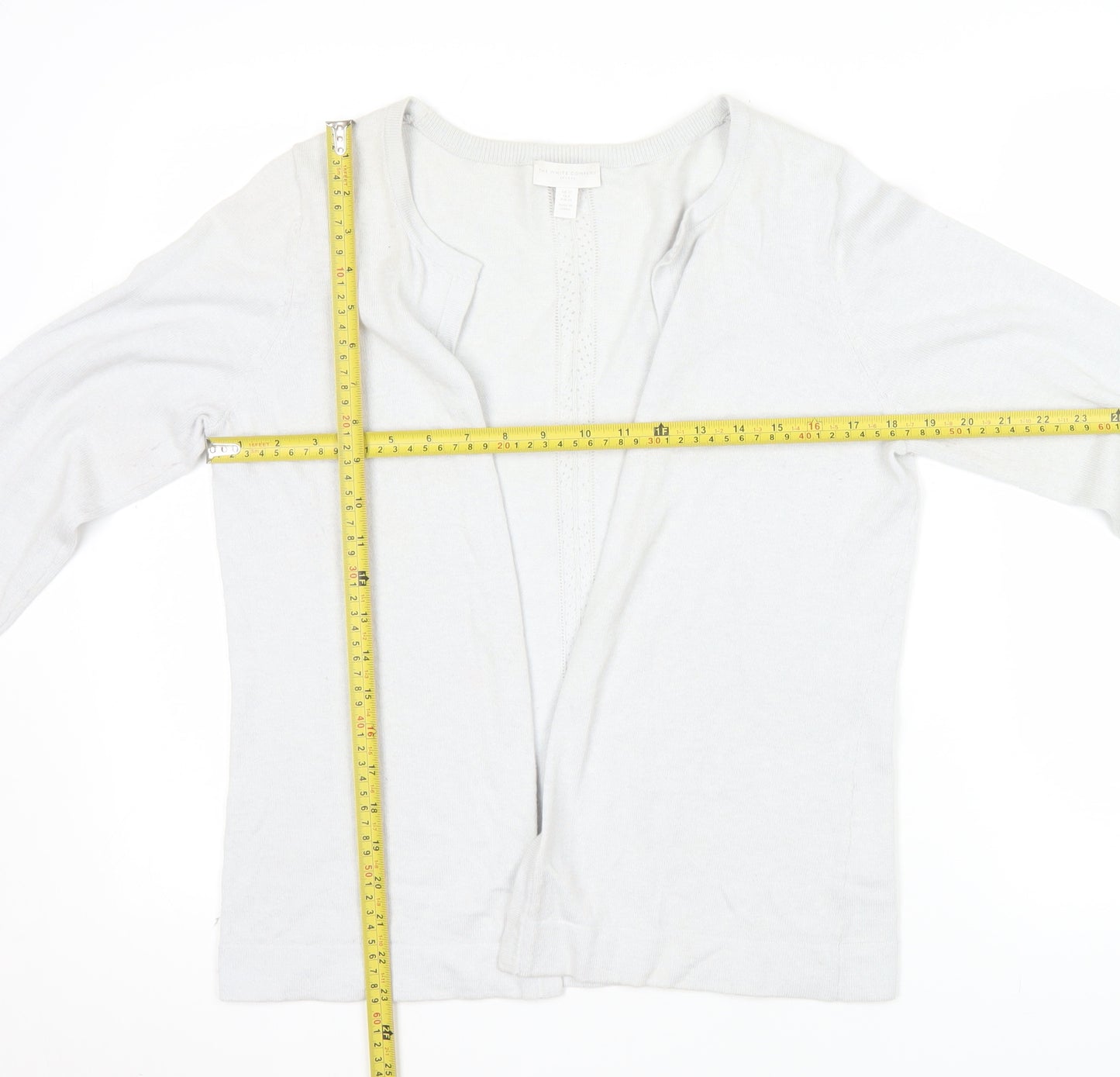 The White Company Women’s White Cotton Wool Cardigan Size 12
