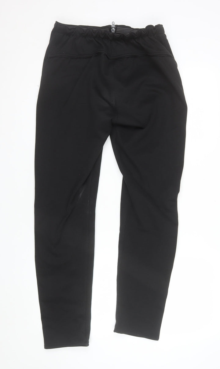 Wolf Men’s Black Polyester Jogger Trousers L Regular Fit