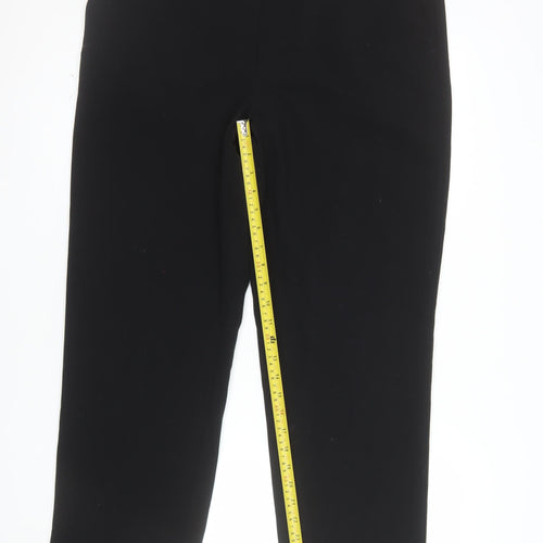 Marks and Spencer Women's Black Size 16 Regular Stretch Trousers