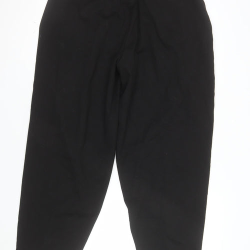 ASOS DESIGN Women's Black Pleated Trousers Size 14 Regular Fit