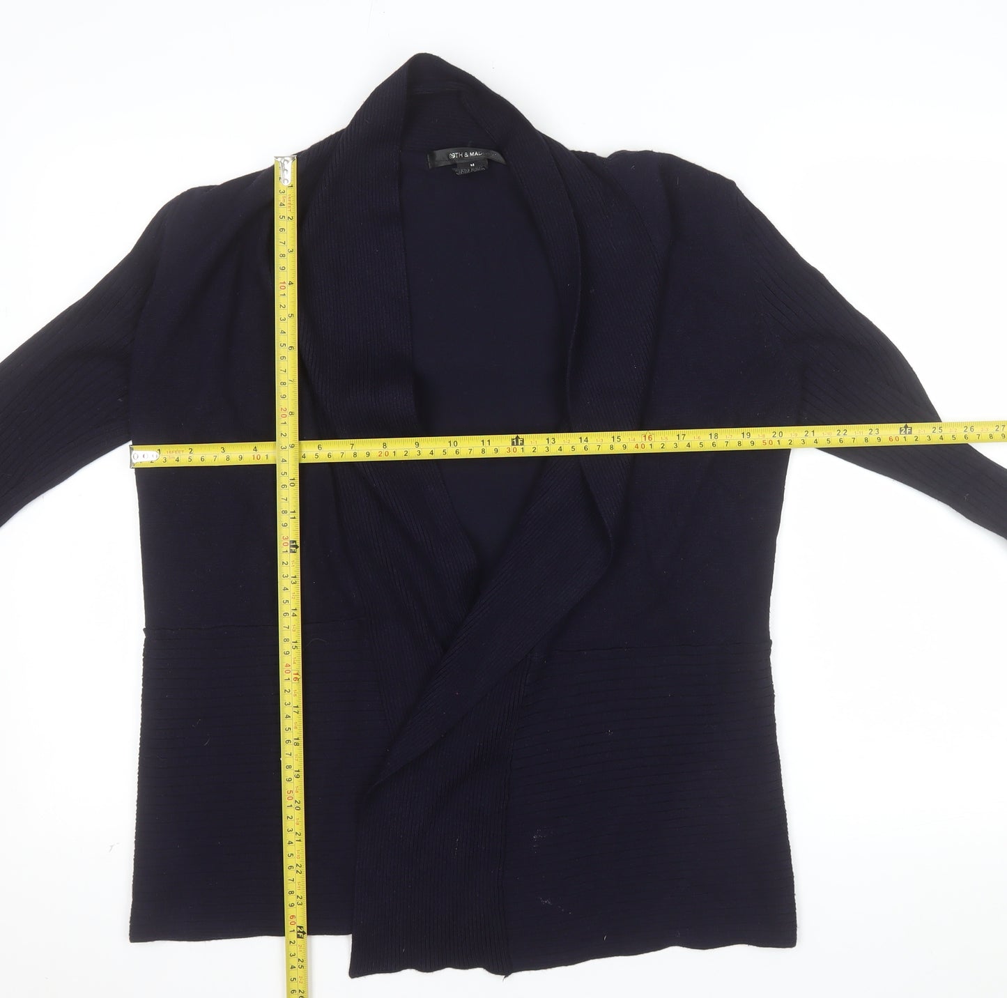 89th & Madison Women's Black Knit Open Cardigan M