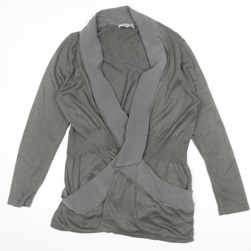 Marks and Spencer Per Una Women Grey Size 14 Open Cardigan