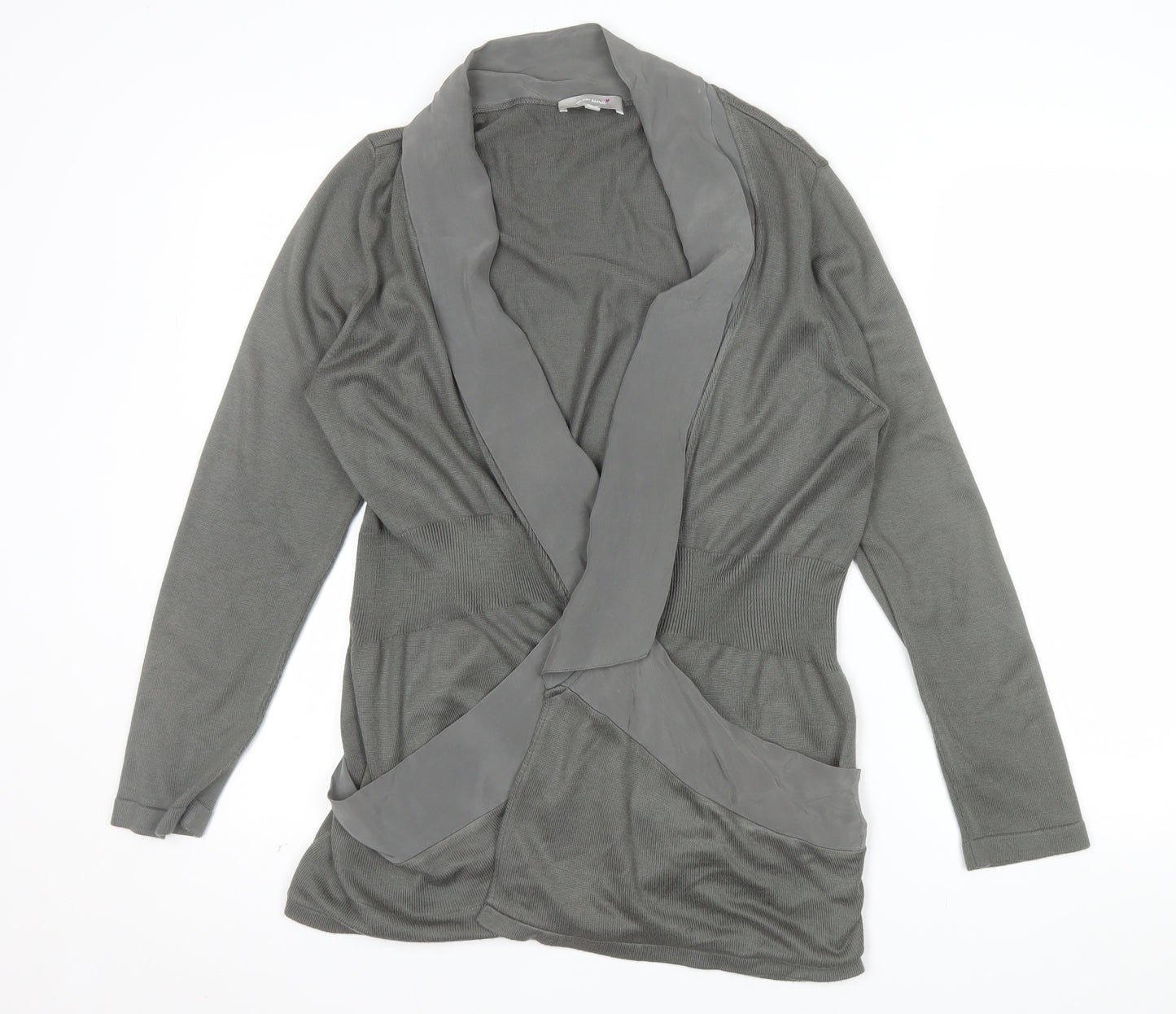 Marks and Spencer Per Una Women Grey Size 14 Open Cardigan