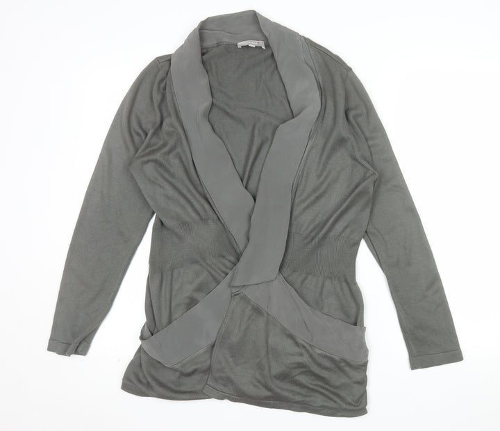 Marks and Spencer Per Una Women Grey Size 14 Open Cardigan