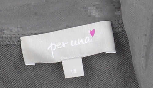 Marks and Spencer Per Una Women Grey Size 14 Open Cardigan