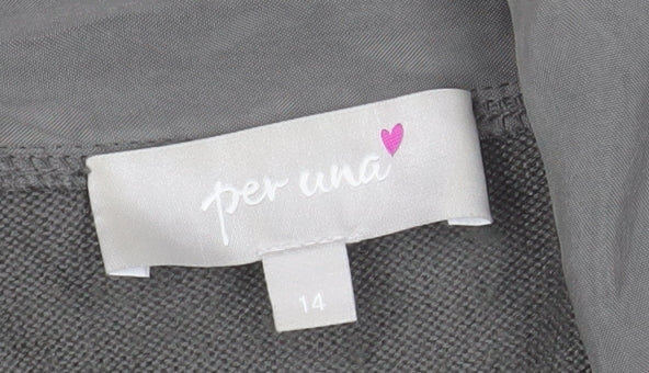 Marks and Spencer Per Una Women Grey Size 14 Open Cardigan