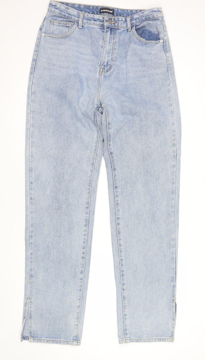 MOMOKROM Women's Blue High Rise Straight Jeans Size 12