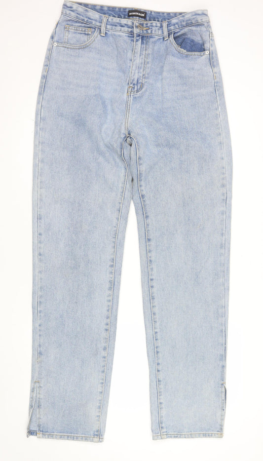 MOMOKROM Women's Blue High Rise Straight Jeans Size 12