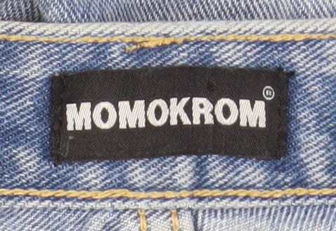 MOMOKROM Women's Blue High Rise Straight Jeans Size 12
