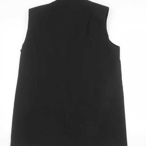 Boohoo Women's Black Size 12 Double Breasted Sleeveless Tuxedo Waistcoat