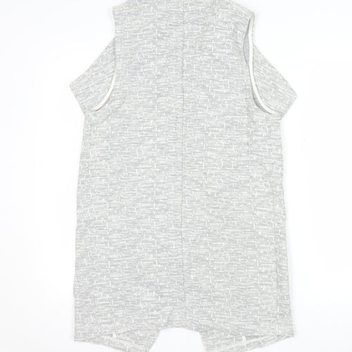River Island Women Grey Sleeveless Waistcoat Size 10 Knit Open Front