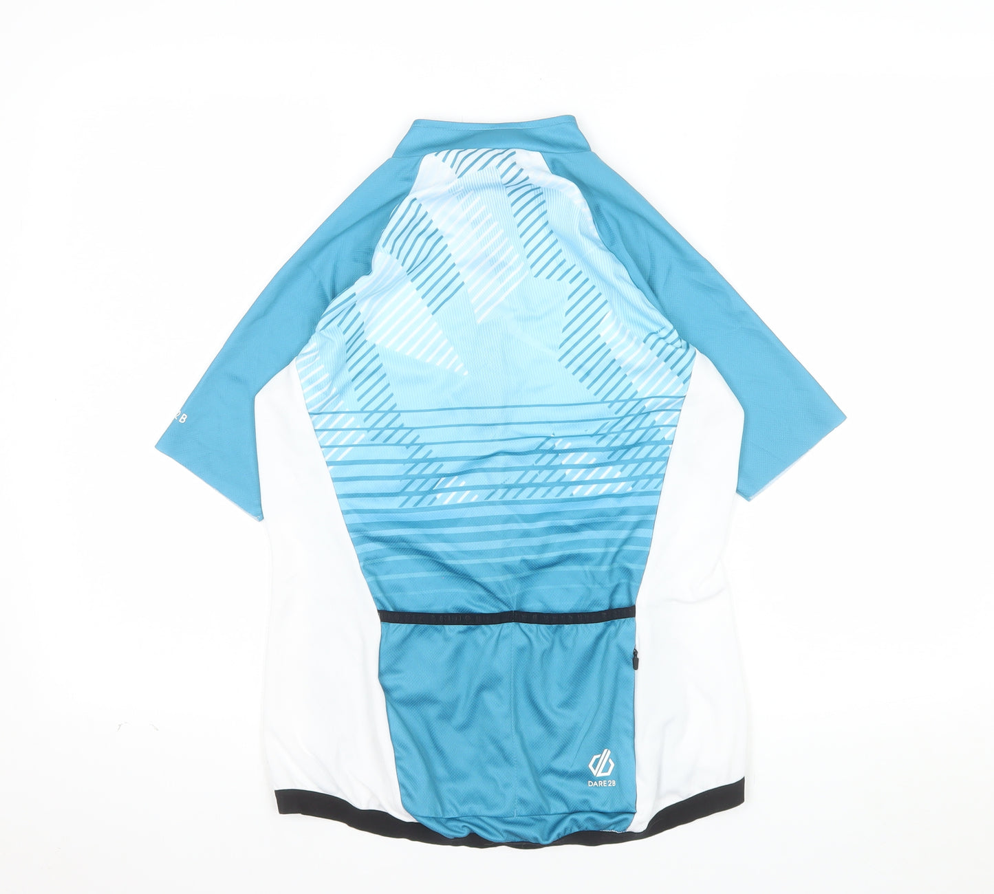 Dare 2b Womens Blue Cycling Jersey UK 12 Short Sleeve Full Zip Top