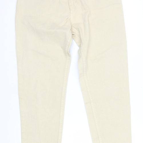The Trader Jeans Company Women’s Beige Straight Leg Cotton Jeans Size 14