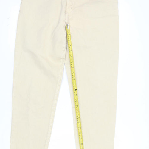 The Trader Jeans Company Women’s Beige Straight Leg Cotton Jeans Size 14