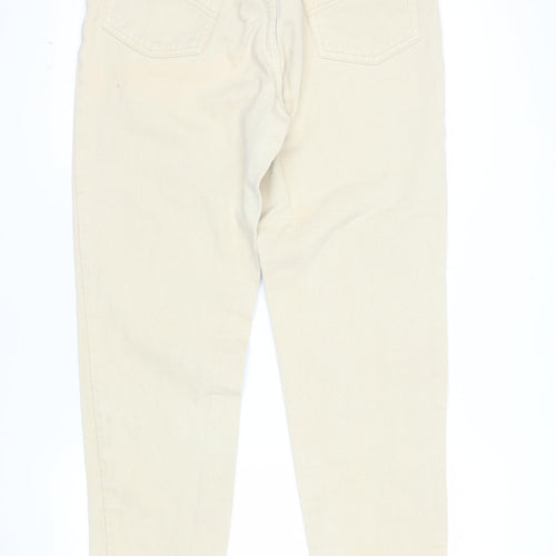 The Trader Jeans Company Women’s Beige Straight Leg Cotton Jeans Size 14