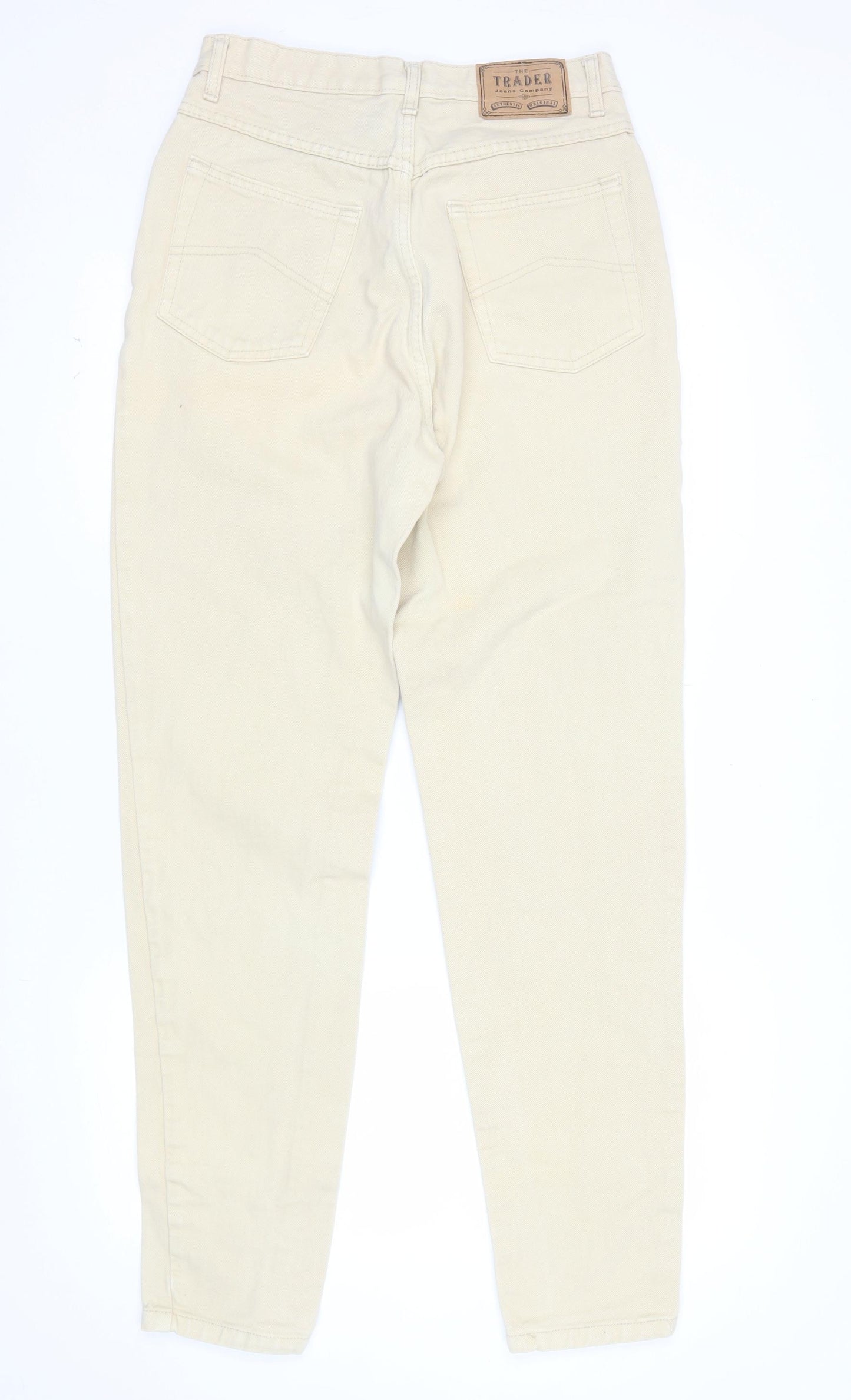 The Trader Jeans Company Women’s Beige Straight Leg Cotton Jeans Size 14