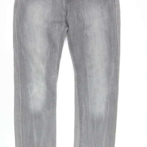 Fashioned House Women’s Grey Straight Leg Denim Jeans W30 L32