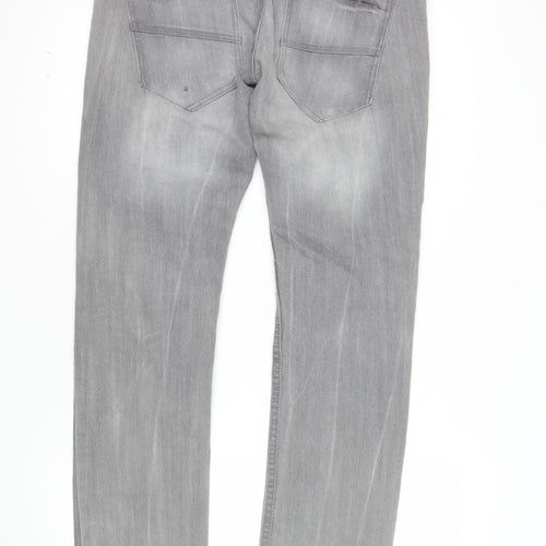 Fashioned House Women’s Grey Straight Leg Denim Jeans W30 L32