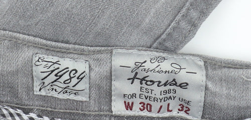 Fashioned House Women’s Grey Straight Leg Denim Jeans W30 L32