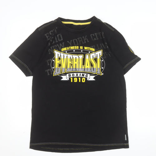 Everlast Men's Black Boxing Graphic Crew Neck T-Shirt Size S