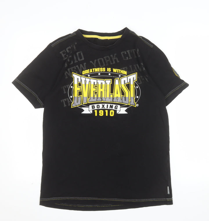 Everlast Men's Black Boxing Graphic Crew Neck T-Shirt Size S