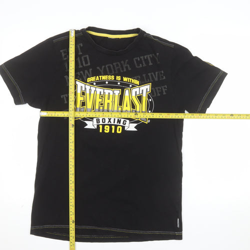 Everlast Men's Black Boxing Graphic Crew Neck T-Shirt Size S
