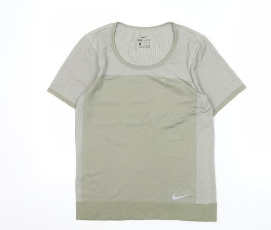 Nike Women's Green Dri-FIT Short Sleeve Athletic T-Shirt Size S