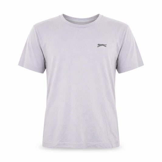 Slazenger Men's Grey Cotton T-Shirt Short Sleeve Athletic Style Size S