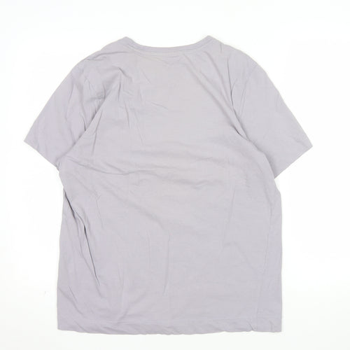 Slazenger Men's Grey Cotton T-Shirt Short Sleeve Athletic Style Size S